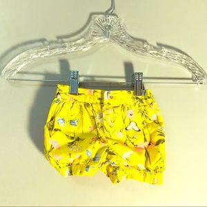 Girls yellow floral shorts